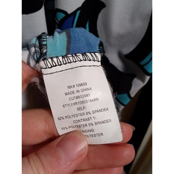 Rabbit Rabbit Rabbit Designs Size 14 Blue V-Neck Belted‎ Dress - Picture 6 of 6